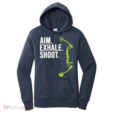 Archery Bow Hunting Shirts Aim Exhale Shoot Women's Hoodie