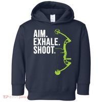 Archery Bow Hunting Shirts Aim Exhale Shoot Toddler Hoodie thumb 0