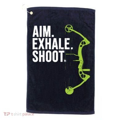 Archery Bow Hunting Shirts Aim Exhale Shoot Golf Towel