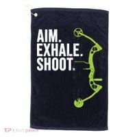 Archery Bow Hunting Shirts Aim Exhale Shoot Golf Towel thumb 0