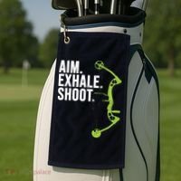 Archery Bow Hunting Shirts Aim Exhale Shoot Golf Towel thumb 2