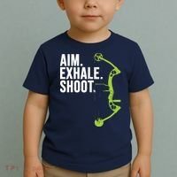 Archery Bow Hunting Shirts Aim Exhale Shoot Toddler T-Shirt thumb 2