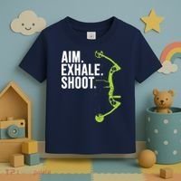 Archery Bow Hunting Shirts Aim Exhale Shoot Toddler T-Shirt thumb 3