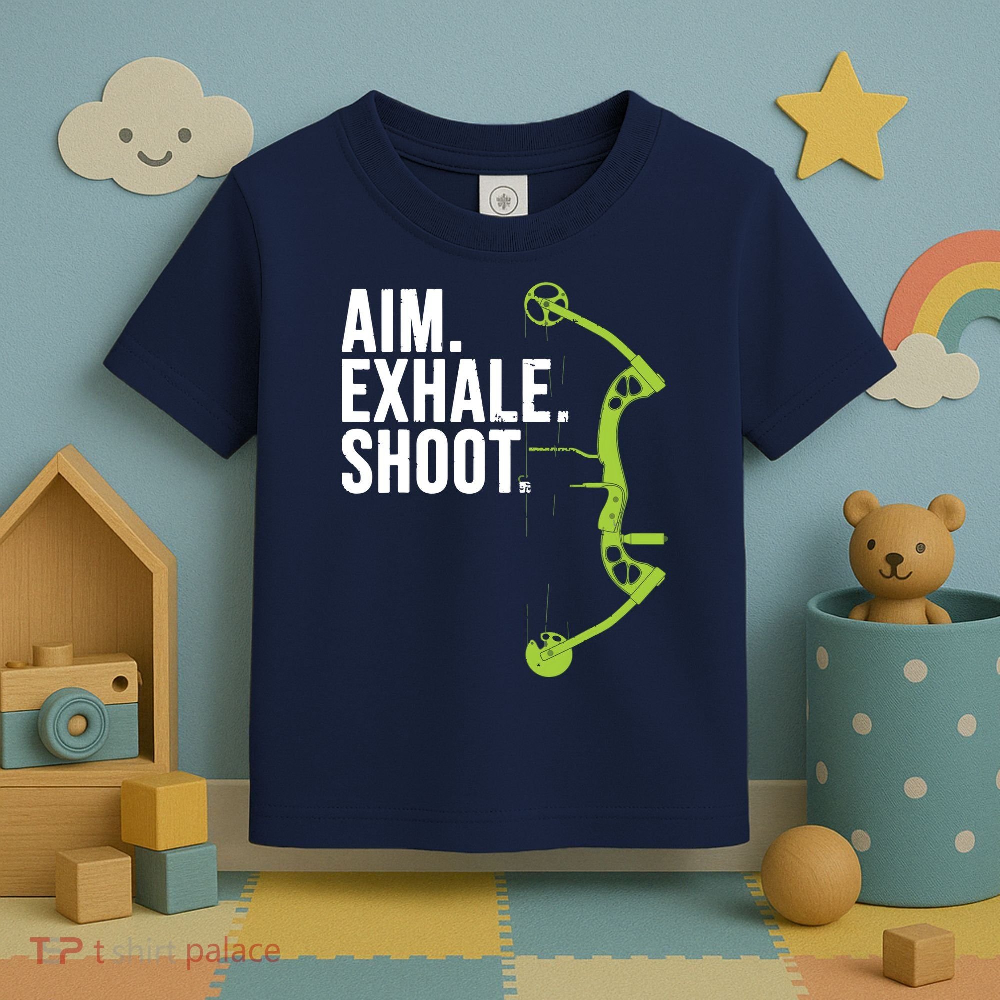 Archery Bow Hunting Shirts Aim Exhale Shoot Toddler T-Shirt