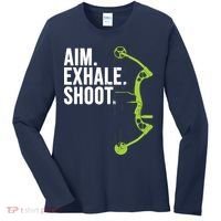 Archery Bow Hunting Shirts Aim Exhale Shoot Women's Long Sleeve Shirt thumb 0