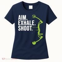 Archery Bow Hunting Shirts Aim Exhale Shoot Women's T-Shirt thumb 0