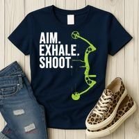 Archery Bow Hunting Shirts Aim Exhale Shoot Women's T-Shirt thumb 3