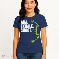 Archery Bow Hunting Shirts Aim Exhale Shoot Women's T-Shirt thumb 4