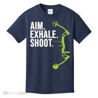 Archery Bow Hunting Shirts Aim Exhale Shoot Kids T-Shirt thumb 0