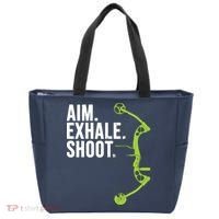 Archery Bow Hunting Shirts Aim Exhale Shoot Tote Bag thumb 0