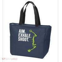 Archery Bow Hunting Shirts Aim Exhale Shoot Tote Bag thumb 3