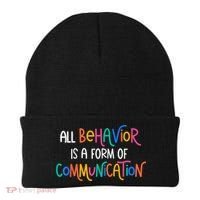 All Behavior Is A Form Of Communication SPED Teacher Autism Beanie thumb 0