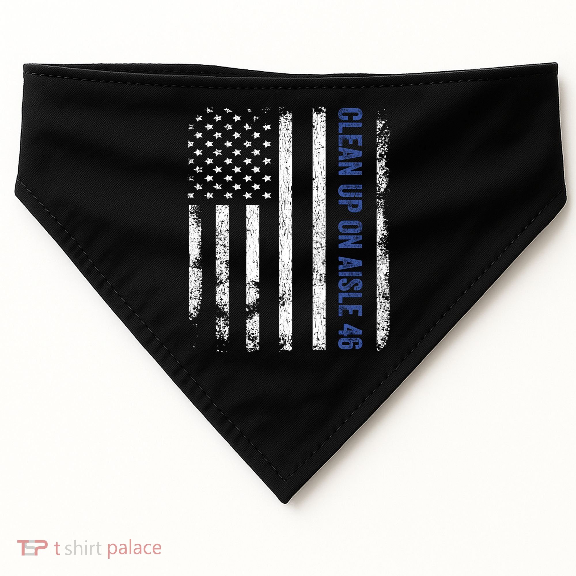 Anti Biden Impeach 46 8646 Clean Up On Aisle 46 Pro USA Flagd USA-Made Doggie Bandana