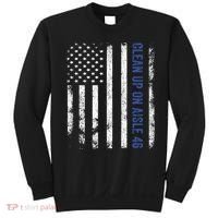 Anti Biden Impeach 46 8646 Clean Up On Aisle 46 Pro USA Flagd Sweatshirt thumb 0