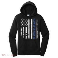 Anti Biden Impeach 46 8646 Clean Up On Aisle 46 Pro USA Flagd Women's Hoodie thumb 0