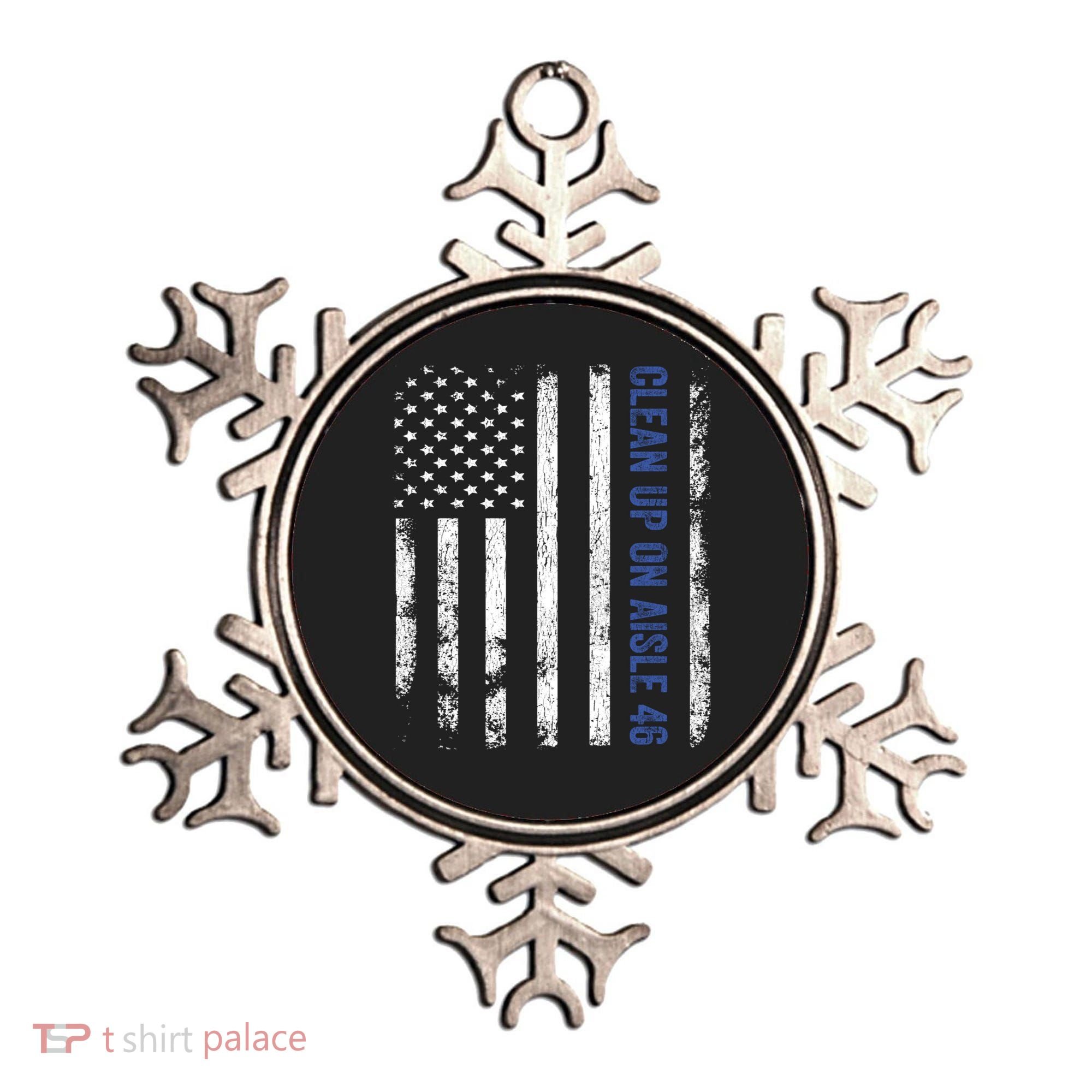 Anti Biden Impeach 46 8646 Clean Up On Aisle 46 Pro USA Flagd Ornament