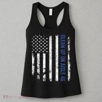 Anti Biden Impeach 46 8646 Clean Up On Aisle 46 Pro USA Flagd Women's Tank Top thumb 3