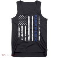 Anti Biden Impeach 46 8646 Clean Up On Aisle 46 Pro USA Flagd Tank Top thumb 0