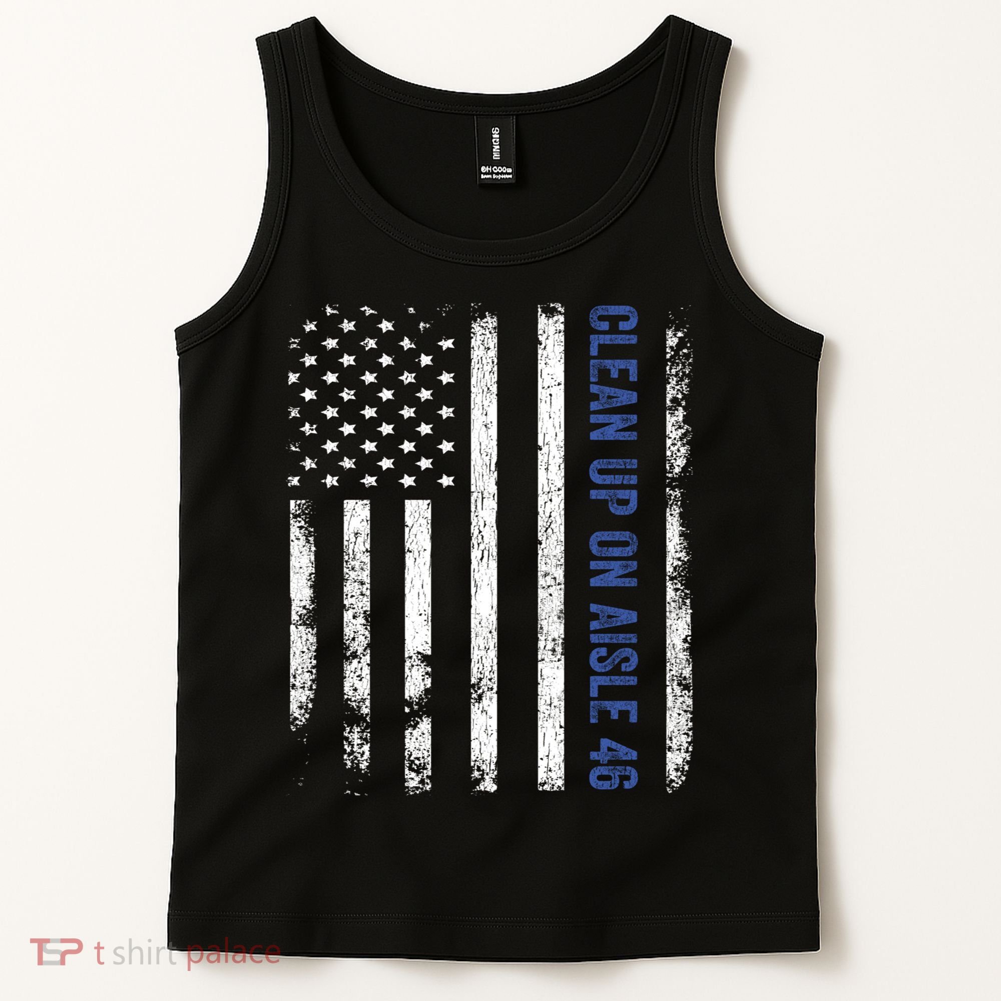 Anti Biden Impeach 46 8646 Clean Up On Aisle 46 Pro USA Flagd Tank Top