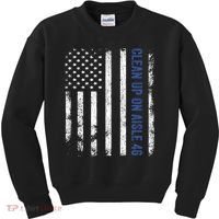 Anti Biden Impeach 46 8646 Clean Up On Aisle 46 Pro USA Flagd Kids Sweatshirt thumb 0