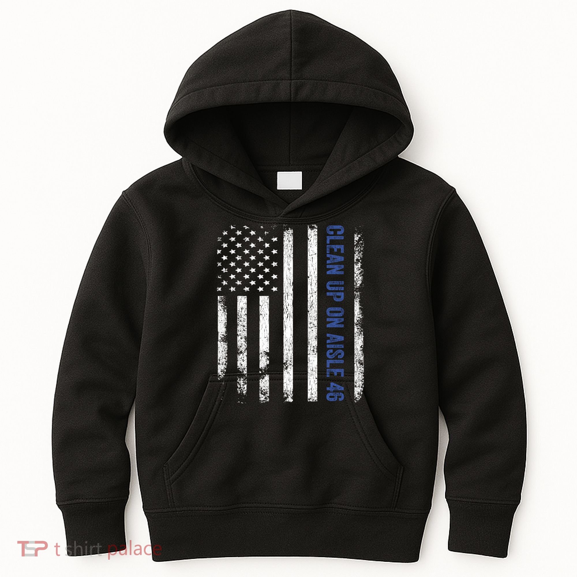 Anti Biden Impeach 46 8646 Clean Up On Aisle 46 Pro USA Flagd Kids Hoodie