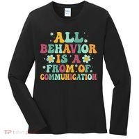 All Behavior Is A Form Of Communication ABA Behavior Women's Long Sleeve Shirt thumb 0