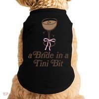 A Bride In A Tini Bit Cocktail Bow Coquette Bachelorette Doggie Tank thumb 0