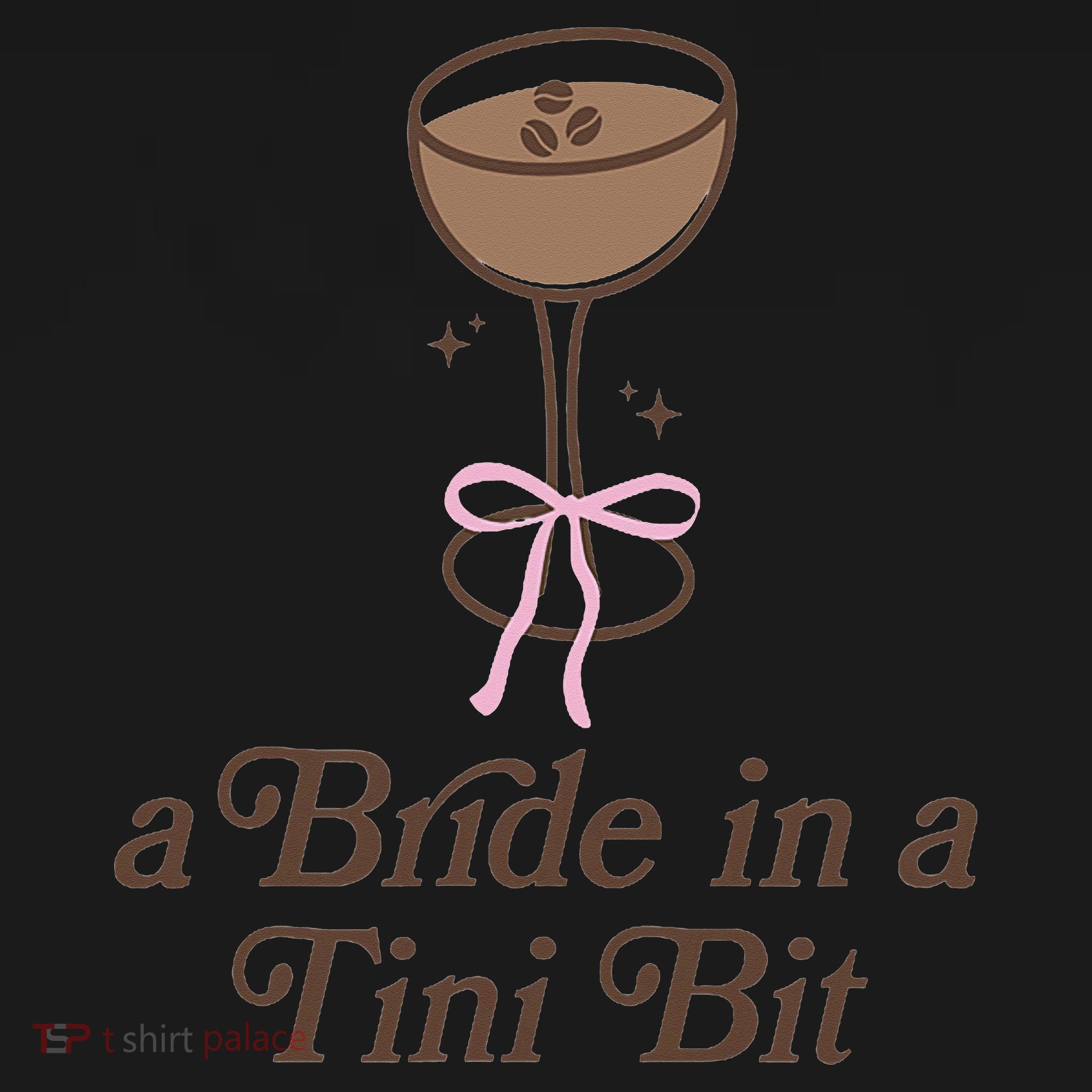 A Bride In A Tini Bit Cocktail Bow Coquette Bachelorette V-Neck T-Shirt