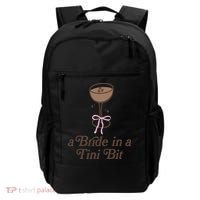 A Bride In A Tini Bit Cocktail Bow Coquette Bachelorette Backpack thumb 0