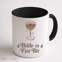 A Bride In A Tini Bit Cocktail Bow Coquette Bachelorette Coffee Mug thumb 1