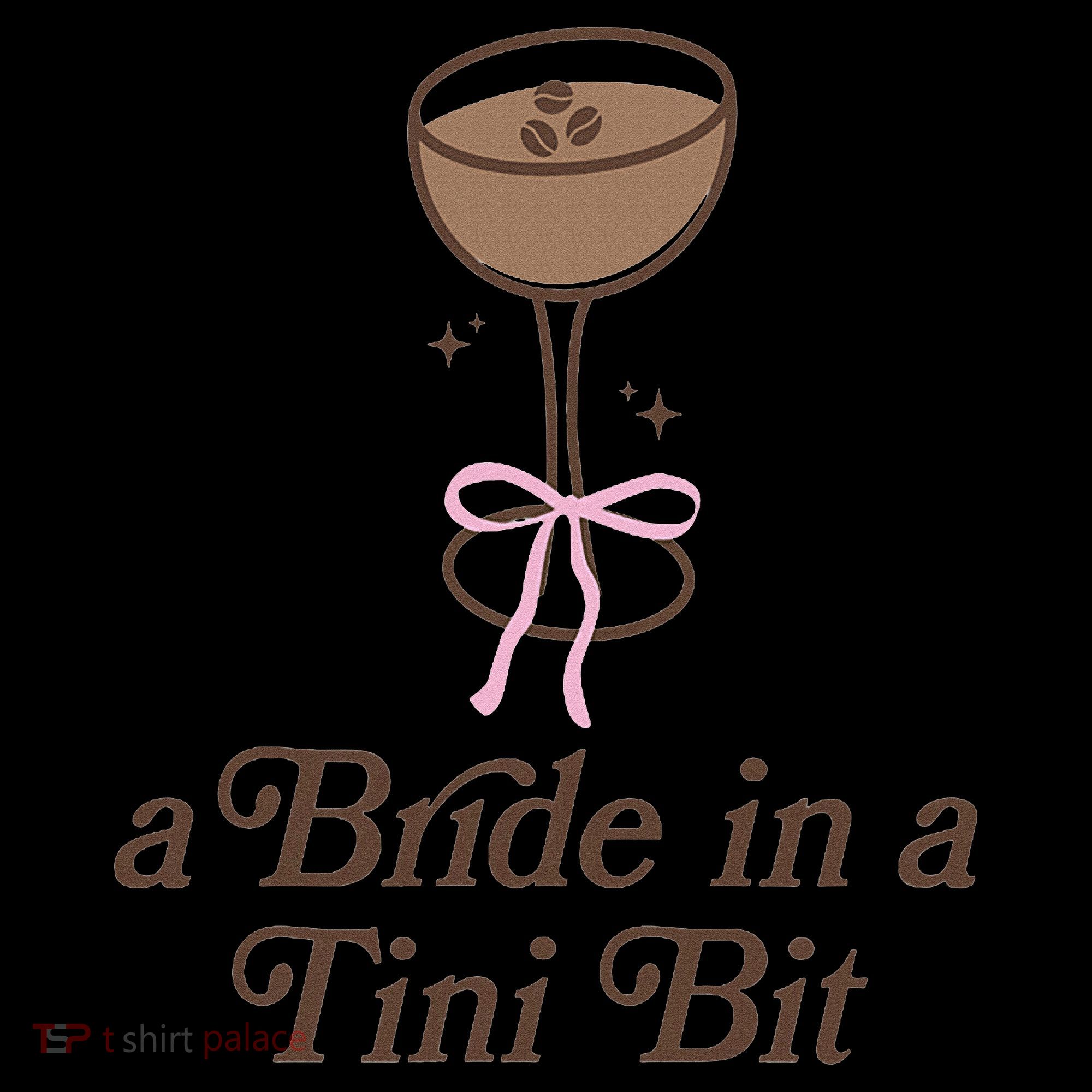 A Bride In A Tini Bit Cocktail Bow Coquette Bachelorette Women's Hoodie