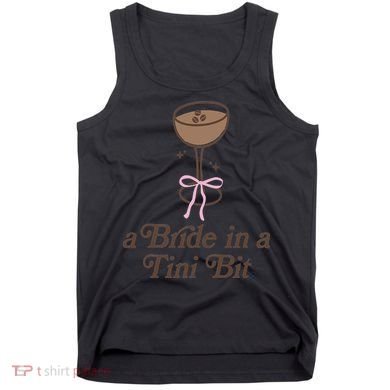 A Bride In A Tini Bit Cocktail Bow Coquette Bachelorette Tank Top