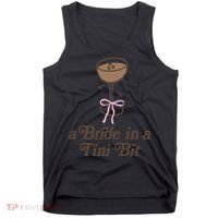 A Bride In A Tini Bit Cocktail Bow Coquette Bachelorette Tank Top thumb 0