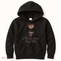 A Bride In A Tini Bit Cocktail Bow Coquette Bachelorette Kids Hoodie thumb 0