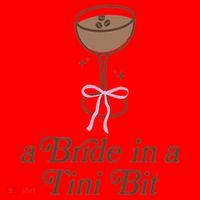 A Bride In A Tini Bit Cocktail Bow Coquette Bachelorette Santa Hat thumb 1