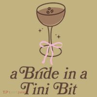 A Bride In A Tini Bit Cocktail Bow Coquette Bachelorette Mousepad thumb 1