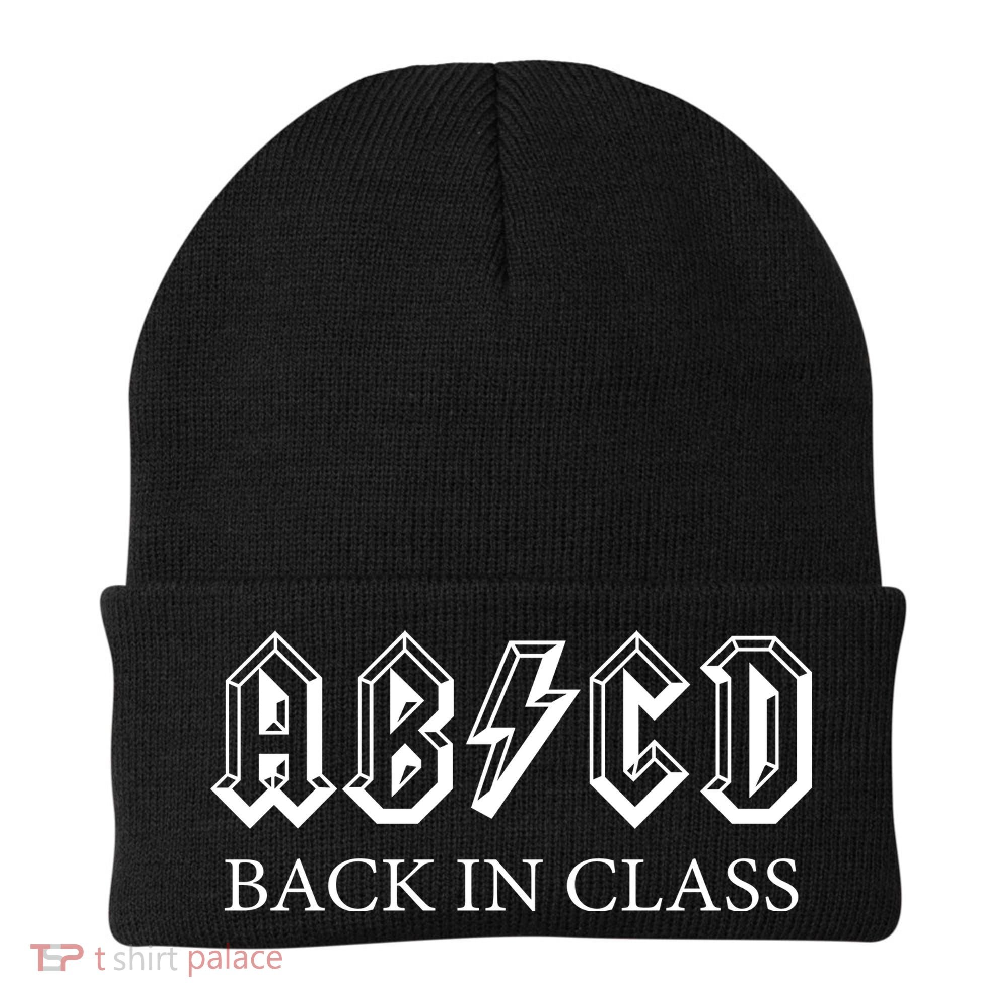 ABCD Back In Class Back To School Funny Teacher Beanie