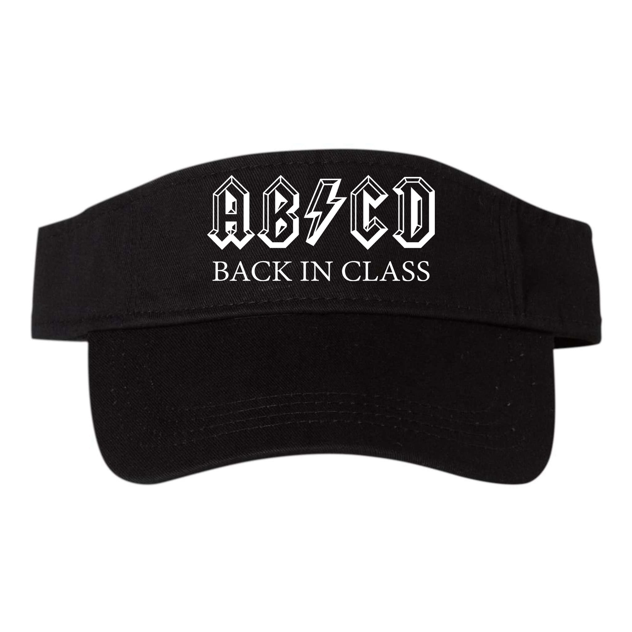 ABCD Back In Class Back To School Funny Teacher Visor