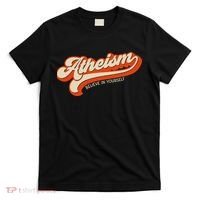 Atheism Believe In Yourself Retro Vintage Distressed Atheist T-Shirt thumb 0