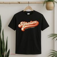 Atheism Believe In Yourself Retro Vintage Distressed Atheist T-Shirt thumb 2
