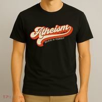 Atheism Believe In Yourself Retro Vintage Distressed Atheist T-Shirt thumb 3
