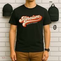 Atheism Believe In Yourself Retro Vintage Distressed Atheist T-Shirt thumb 6
