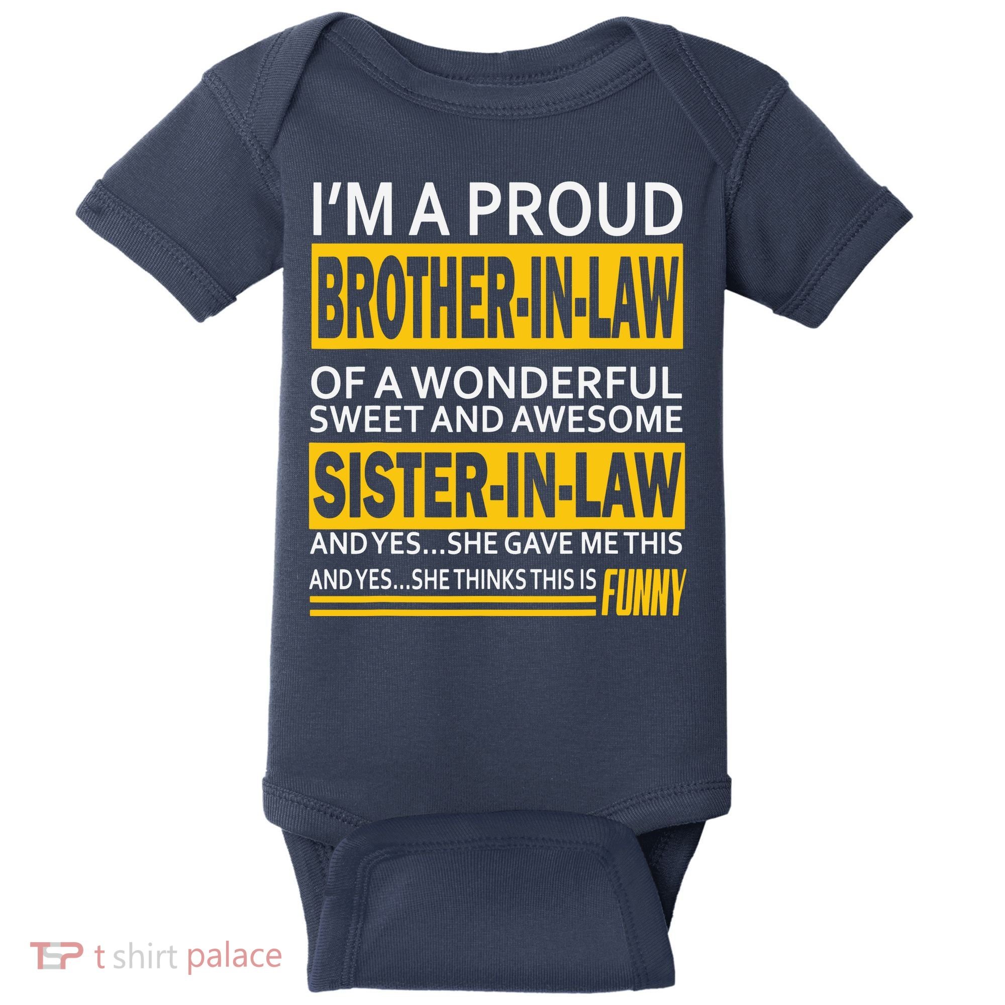 A Brother In Law Awesome Sister In Law Baby Bodysuit