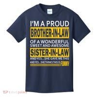 A Brother In Law Awesome Sister In Law Kids T-Shirt thumb 0