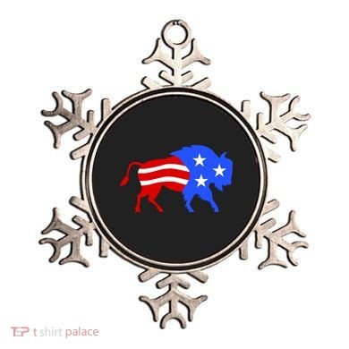 American Bison Illustration Ornament