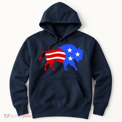 American Bison Illustration Hoodie