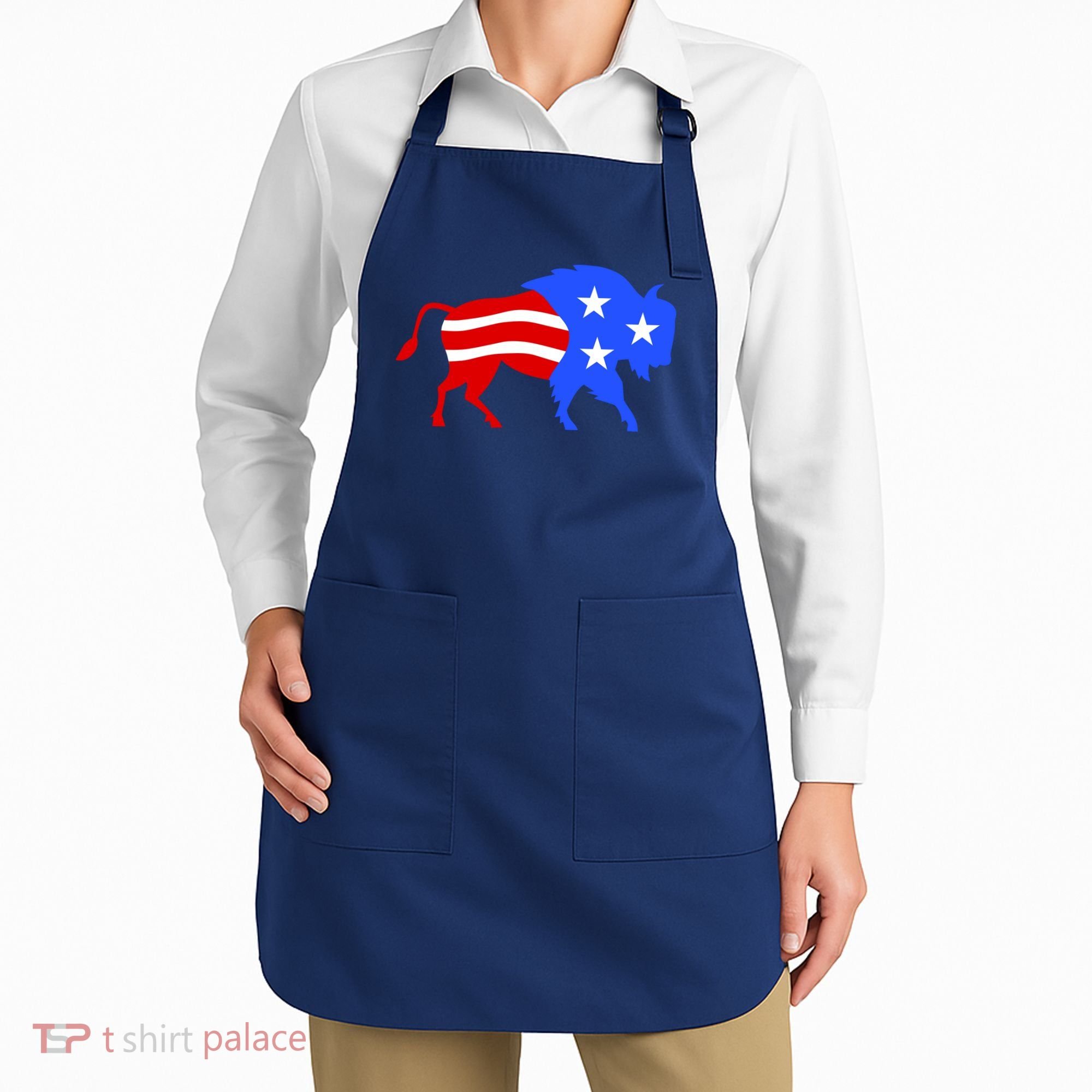American Bison Illustration Apron