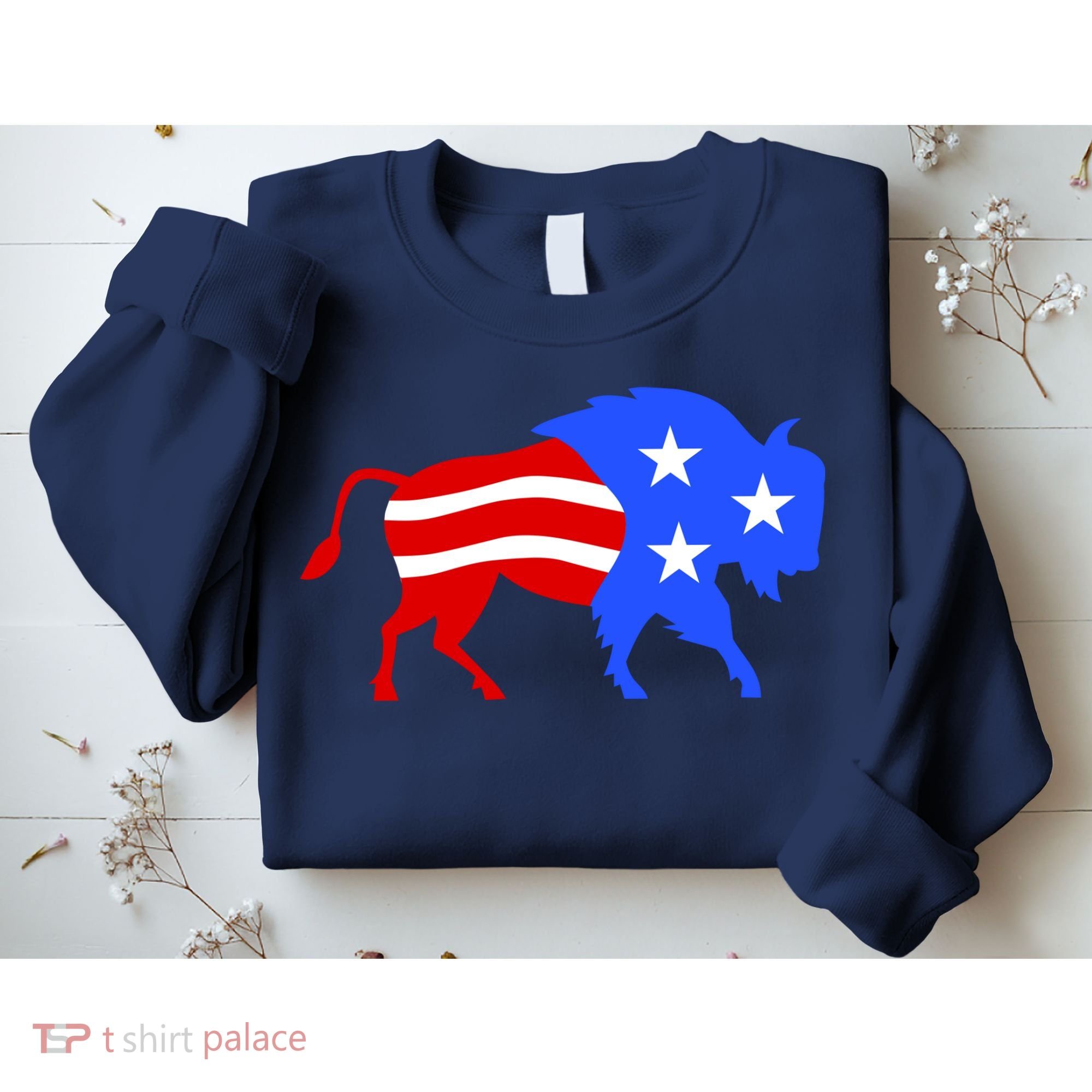 American Bison Illustration Sweatshirt