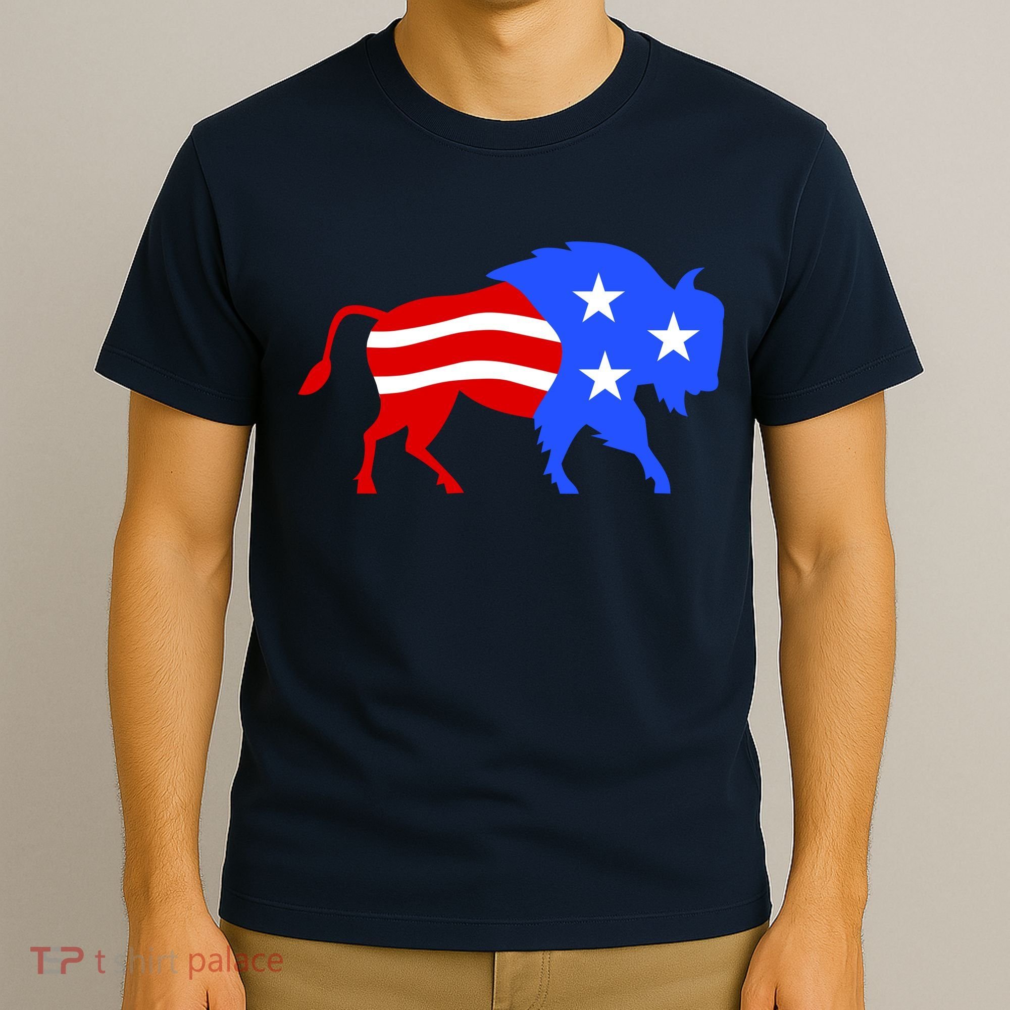 American Bison Illustration T-Shirt