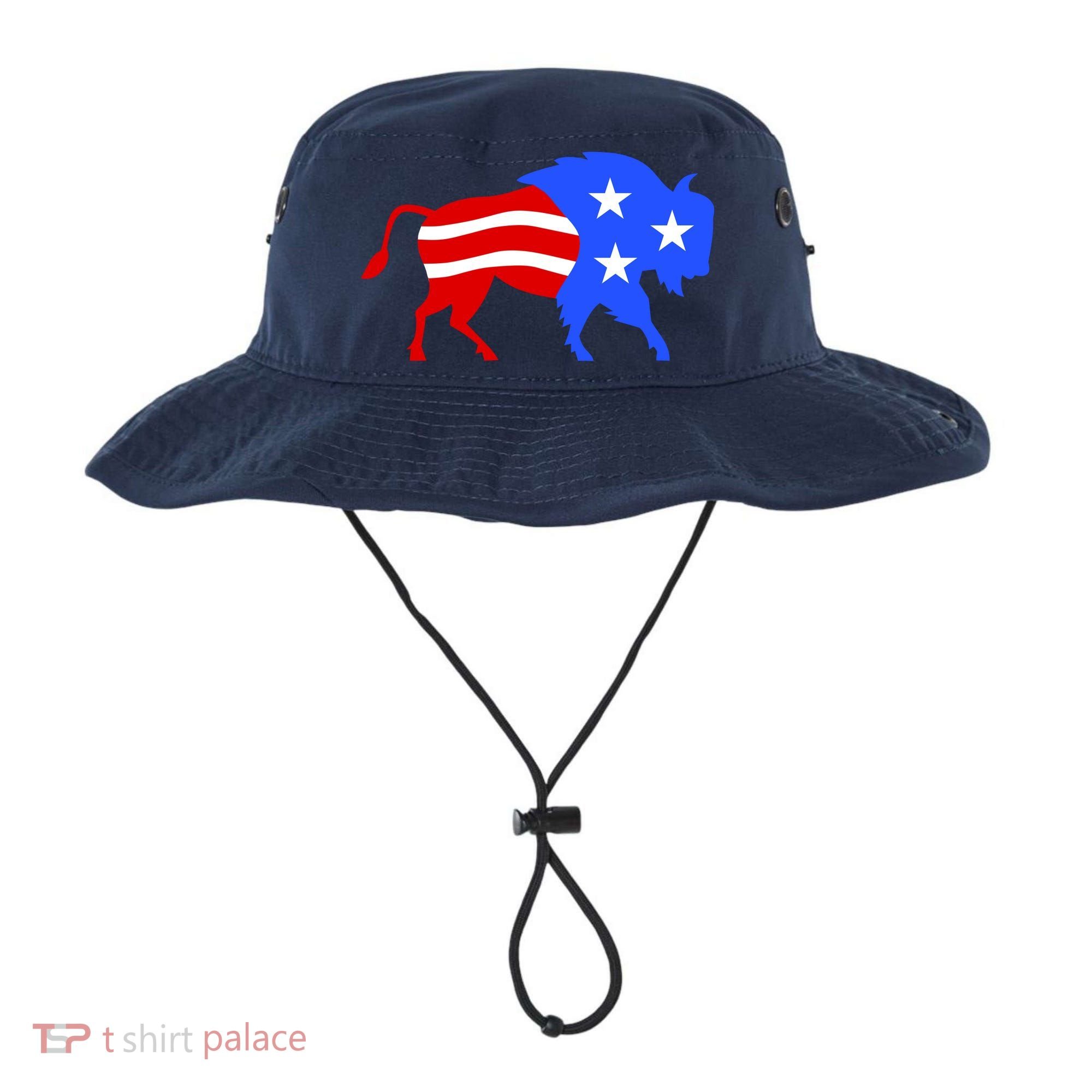 American Bison Illustration Bucket Hat